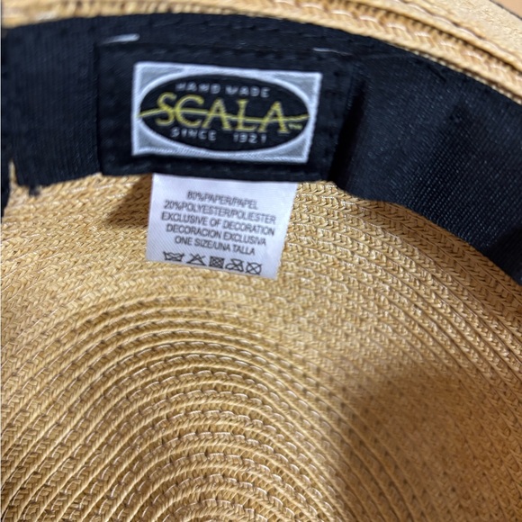 Scala Elegant Tan Sun Hat with Black Band one size - Picture 7 of 7